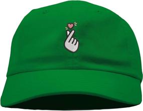 img 1 attached to ❤️ Kpop Heart Symbol Embroidered Low Profile Soft Crown Unisex Baseball Dad Hat by Top Level Apparel