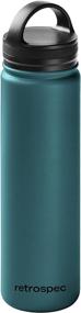 img 1 attached to 🥤 Retrospec Alder Insulated Water Bottle: Stainless Steel, Straw Lid, Handle Cap, Double-Wall Vacuum Insulated Thermos for Leakproof Hydration - BPA Free Canteen