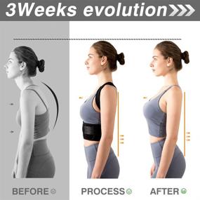 img 3 attached to Adjustable Back Posture Corrector: Ultimate Spine Support for Women & Men, Breathable Brace for Posture Improvement and Pain Relief in Neck, Back, Shoulders (Size: Large 28-42 Inch)