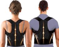 adjustable back posture corrector: ultimate spine support for women & men, breathable brace for posture improvement and pain relief in neck, back, shoulders (size: large 28-42 inch) логотип