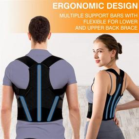 img 2 attached to Adjustable Back Posture Corrector: Ultimate Spine Support for Women & Men, Breathable Brace for Posture Improvement and Pain Relief in Neck, Back, Shoulders (Size: Large 28-42 Inch)