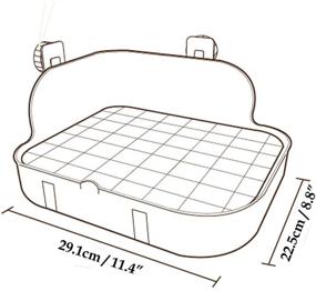 img 1 attached to SunshineBio Small Animal Bunny Rabbit Litter Box Toilet: Corner Potty Trainer with Stainless Steel Panel for Rabbits, Guinea Pigs, Ferrets, and Galesaurs