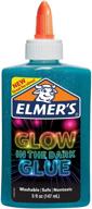 🌟 elmer's glow-in-the-dark liquid glue, washable, blue, 5oz - ideal for creating slime with added fun logo