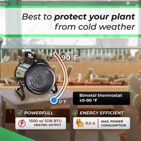 img 2 attached to 🌱 Bio Green PAL 2.0/US Palma BioGreen Basic Electric Fan Heater for Greenhouses: Efficient Heating Solution with 2 Year Warranty