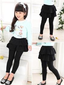 img 2 attached to Stylish Footless Leggings Pantskirt for Girls: Face Dream Fashionwear
