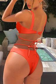 img 2 attached to 👙 ESONLAR Womens Strappy Bottoms Swimsuit: Trendy Women's Clothing for Beachwear & Cover Ups