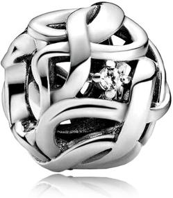 img 4 attached to Бусины из серебра 925 AnnMors Infinity Charm для женских браслетов и ожерелий - идеальный подарок для девочек и женщин, модель T509