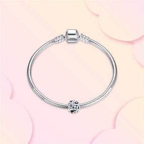 img 3 attached to Бусины из серебра 925 AnnMors Infinity Charm для женских браслетов и ожерелий - идеальный подарок для девочек и женщин, модель T509