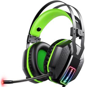 img 4 attached to 🎧 Mifanstech V-10 Gaming Headset for Xbox One PS4 PS5 PC, 7.1 Surround Sound, 50mm Drivers, Over Ear Wired Headphones with Noise Cancelling Mic for Laptop Mac - 3.5mm Stereo Support