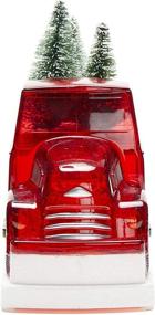img 1 attached to 🚚 Snow Globe - Red Truck Christmas Light-Up - 8 x 6.5 Inches
