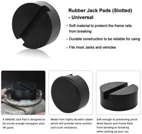 img 3 attached to 🔒 Universal Standard-Size Rubber Jack Pad with Slots - Frame Rail Protector by A ABIGAIL