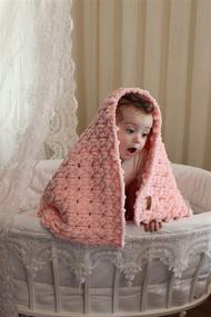 img 2 attached to 👶 VUSSART - Handmade Knit Baby Blanket for Newborns to 4-Year-Olds - Unisex Gift - Ultra Soft, Extra Warm, Thick & Breathable - 30" x 33" (Pink)