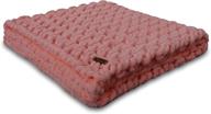 👶 vussart - handmade knit baby blanket for newborns to 4-year-olds - unisex gift - ultra soft, extra warm, thick & breathable - 30" x 33" (pink) logo