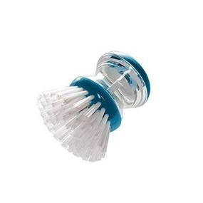 img 1 attached to 🧼 EVERCLEAN Soap Dispensing Palm Brush: Efficient Cleaning with Comfort Grip & Leak-Proof Dispensing - Aqua/White (6680)
