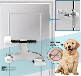 img 3 attached to 🚪 VICOOL 2 Pack Adjustable Heavy Duty Door Stop Hinge Mount with Cushioned Rubber Bumper - Durable Hinge Pin Statin Door Stopper