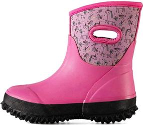 img 4 attached to Pennysue Kids Toddler Neoprene Rain Boots | Muck Mud Boots | Warm Snow Boots | Boys & Girls