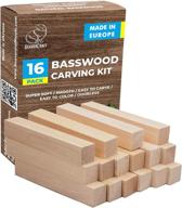 beavercraft 16 piece basswood carving blocks kit for beginners - carving wood, whittling wood, basswood blocks for woodworking, unfinished craft wood blocks, whittling tools & supplies logo