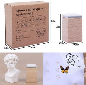 img 1 attached to 🦋 UCEC 16-Piece Butterfly Stamp Set: Vintage Craft Stamps for DIY Scrapbooking, Card Making, and Decorations