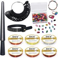 🔮 lehosek diy ring making kit - ring sizer tool set with 4 plastic ring mandrels, ring size gauge and belt, 300 crystal beads, and 6 jewelry wires for jewelry crafting logo