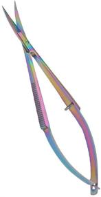 img 1 attached to 🧵 Titanium Spring Action Embroidery Sewing Scissor - 4.75-inch, German Stainless Steel, Curved Tip, Snips, Thread Scissor by The Unique Edge