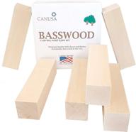 premium basswood from wisconsin usa: high-value 1.5 x 🪵 1.5 x 6 inch carving/whittling wood blocks for all skill levels logo