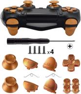 🎮 tomsin metal buttons for ps4 controller gen 1 - gold: enhance your gaming experience with aluminum metal thumbsticks analog grip, bullet buttons, d-pad, l1 r1 l2 r2 triggers логотип