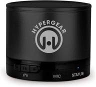 улучшенная беспроводная колонка hypergear miniboom: hd звук стерео, точное глубокое басовое звучание, bluetooth-соединение; громкая связь без использования рук (черный). логотип