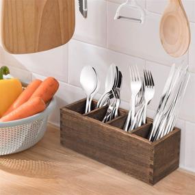 img 3 attached to 🔪 Maximize Your Kitchen Organization with the 4 Adjustable Smart Compartments Kitchen Utensil Holder & Cutlery Tray - Perfect Silverware and Flatware Storage Caddy