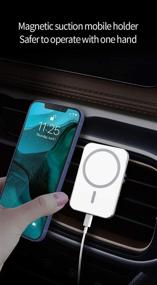 img 1 attached to Magnetic Wireless Charger Compatible Car Black，White Car Electronics & Accessories