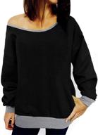 👚 lyxiof women's off-shoulder sweatshirt: comfy slouchy long sleeve pullover tops logo