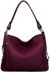 img 3 attached to 👜 Yaluxe винтажные кожаные плечевые сумки: стильные сумки и кошельки для женщин