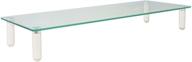 🖥️ kantek glass monitor riser: tempered glass platform, 40lb capacity, 22x8.25x3.25, clear (ms370) logo