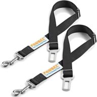 🐶 2-pack pawbee car dog seat belt - adjustable safety pet seatbelt for dogs - ideal dog seat belt for vehicles - security dog car seat belt - durable nylon seatbelt with stainless hook & clip логотип