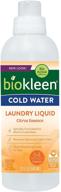 🍃 biokleen laundry detergent liquid: concentrated, eco-friendly, non-toxic, plant-based, no artificial fragrance or preservatives - 32 fl oz logo