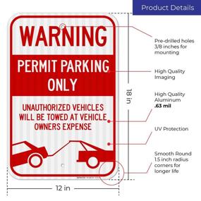 img 2 attached to 🚗 Enhanced Visibility: Parking Prismatic Engineer Reflective Aluminum for Improved Safety