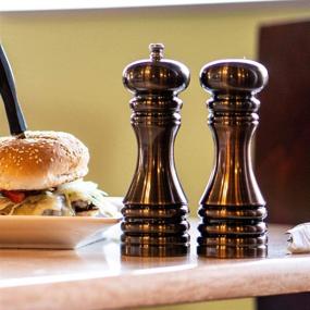 img 1 attached to 🌶️ Enhance Your Dining Experience with the Chef Specialties 7 Inch Burnished Copper Pepper Mill and Salt Shaker Set