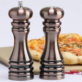 img 3 attached to 🌶️ Enhance Your Dining Experience with the Chef Specialties 7 Inch Burnished Copper Pepper Mill and Salt Shaker Set