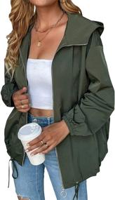 img 4 attached to MakeMeChic Womens Reflective Drawstring Windbreaker Women's Clothing for Coats, Jackets & Vests