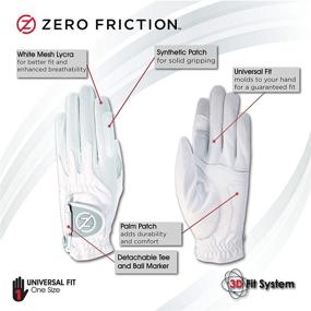 img 2 attached to Universal Fit One Size Ladies Synthetic Golf Gloves with Zero Friction Compression