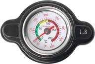🌡️ high pressure radiator cap with temperature gauge - 1.8 bar (25.6 psi) - compatible with honda, kawasaki, suzuki, yamaha, polaris ranger, husqvarna, ktm, dirt bike, atv models - by sikawai logo