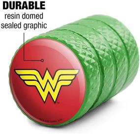 img 1 attached to Graphics And More Wonder Woman Classic Logo Tire Rim Wheel Aluminum Valve Stem Caps Tires & Wheels