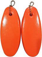 coated orange floating keychain floats logo