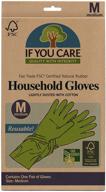 efficient protection: if you care medium cotton flock lined household gloves for safe and clean chores, 1 count logo