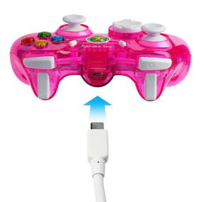 img 1 attached to PDP Rock Candy Wired Controller for Xbox 360, Pink Palooza: Enhanced Gaming Experience with Vibrant Pink Design
