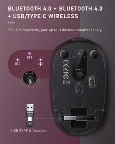 img 1 attached to Seenda Wireless Bluetooth Mouse - Rechargeable Wireless Mouse (BT 4