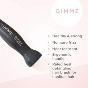 img 2 attached to 🌟 GIMME Beauty Medium Щетка для средних волос: Распутывающая щетка для стилизации без повреждений. Эргономичная ручка, трибленд антистатика и термостойкие гибкие нейлоновые щетинки - подходит для всех типов волос.