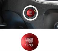 dodge challenger charger durango chrysler engine start stop button cover stickers - pifoog push button decals for interior decorations trim, ideal for men & women, red logo