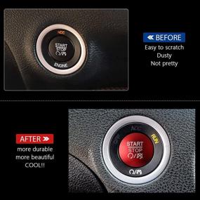 img 3 attached to Dodge Challenger Charger Durango Chrysler Engine Start Stop Button Cover Stickers - PIFOOG Push Button Decals for Interior Decorations Trim, Ideal for Men & Women, Red