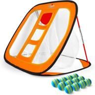 galileo sports llc indoor golf chipping net - golf training aids for chipping practice - includes 12 foam training balls (orange, 24&#34;l x 28&#34;w) logo