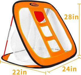 img 3 attached to Galileo Sports LLC Indoor Golf Chipping Net - Golf Training Aids for Chipping Practice - Includes 12 Foam Training Balls (Orange, 24&#34;L x 28&#34;W)